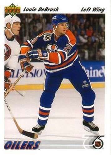 #526 Louie DeBrusk - Edmonton Oilers - 1991-92 Upper Deck Hockey