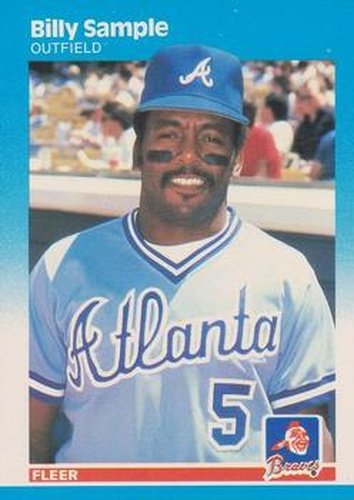 #527 Billy Sample - Atlanta Braves - 1987 Fleer Baseball