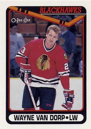 #527 Wayne Van Dorp - Chicago Blackhawks - 1990-91 O-Pee-Chee Hockey