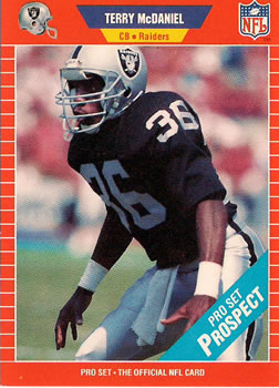 #527 Terry McDaniel - Los Angeles Raiders - 1989 Pro Set Football