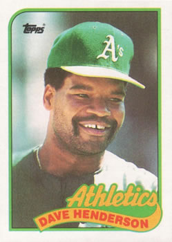 #527 Dave Henderson - Oakland Athletics - 1989 Topps Baseball