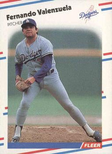 #528 Fernando Valenzuela - Los Angeles Dodgers - 1988 Fleer Baseball