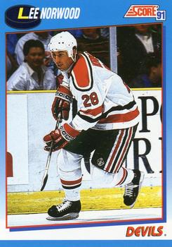 #528 Lee Norwood - New Jersey Devils - 1991-92 Score Canadian Bilingual Hockey