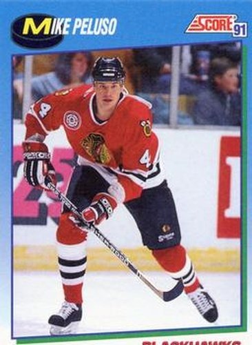 #529 Mike Peluso - Chicago Blackhawks - 1991-92 Score Canadian Hockey