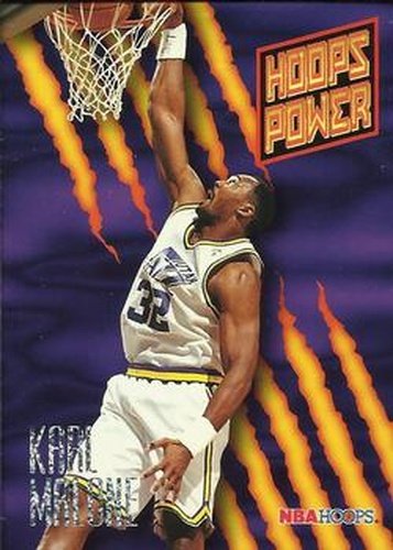 #PR-52 Karl Malone - Utah Jazz - 1994-95 Hoops Basketball - Power Ratings
