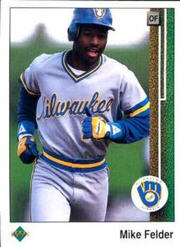 #252 Mike Felder - Milwaukee Brewers - 1989 Upper Deck Baseball