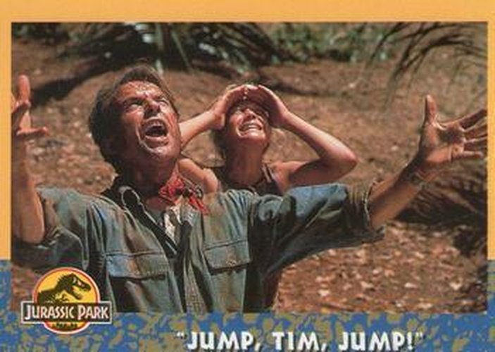#52 Jump, Tim, Jump! - 1993 Topps Jurassic Park
