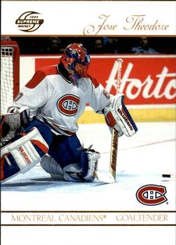 #52 Jose Theodore - Montreal Canadiens - 2003-04 Pacific Supreme Hockey