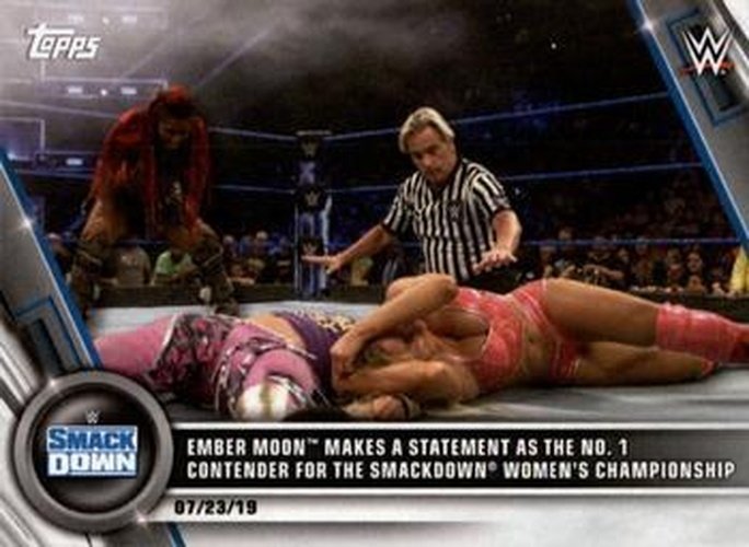 #52 Ember Moon Makes a Statement as the No. 1 Contender for the SmackDown Women's Championship - 2020 Topps WWE Women's Division Wrestling
