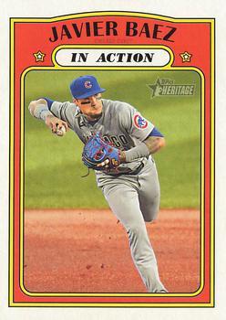 #52 Javier Baez - Chicago Cubs - 2021 Topps Heritage Baseball