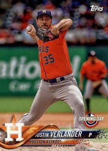 #52 Justin Verlander - Houston Astros - 2018 Topps Opening Day Baseball