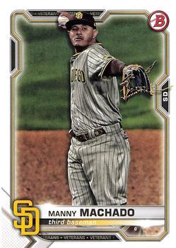 #52 Manny Machado - San Diego Padres - 2021 Bowman Baseball