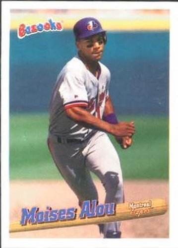 #52 Moises Alou - Montreal Expos - 1996 Bazooka Baseball