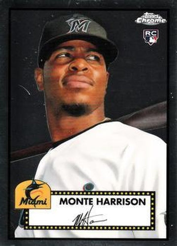 #52 Monte Harrison - Miami Marlins - 2021 Topps Chrome Platinum Anniversary Baseball