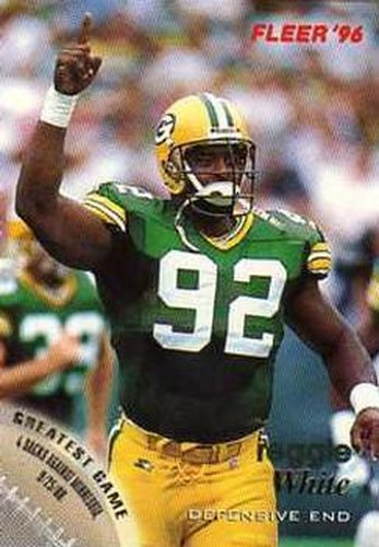 #52 Reggie White - Green Bay Packers - 1996 Fleer Football