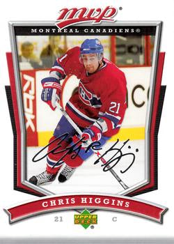 #52 Chris Higgins - Montreal Canadiens - 2007-08 Upper Deck MVP Hockey