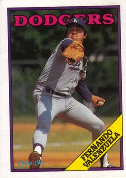 #52 Fernando Valenzuela - Los Angeles Dodgers - 1988 O-Pee-Chee Baseball