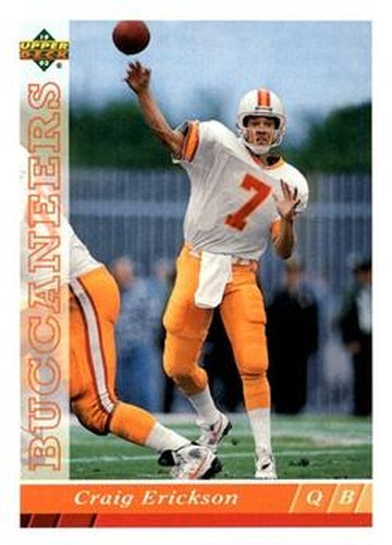 #530 Craig Erickson - Tampa Bay Buccaneers - 1993 Upper Deck Football