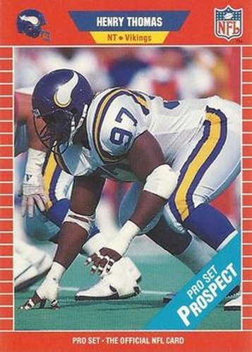 #530 Henry Thomas - Minnesota Vikings - 1989 Pro Set Football