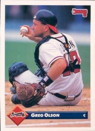 #530 Greg Olson - Atlanta Braves - 1993 Donruss Baseball