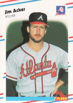 #531 Jim Acker - Atlanta Braves - 1988 Fleer Baseball