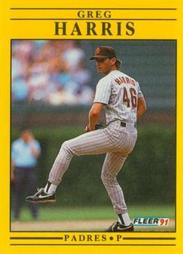 #531 Greg Harris - San Diego Padres - 1991 Fleer Baseball