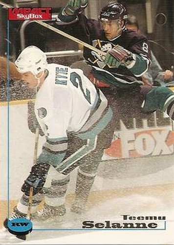 #4 Teemu Selanne - Anaheim Mighty Ducks - 1996-97 SkyBox Impact Hockey