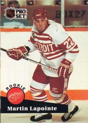 #532 Martin Lapointe - 1991-92 Pro Set Hockey