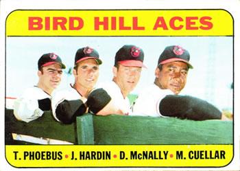 #532 Bird Hill Aces Tom Phoebus / Jim Hardin / Dave McNally / Mike Cuellar - Baltimore Orioles - 1969 Topps Baseball