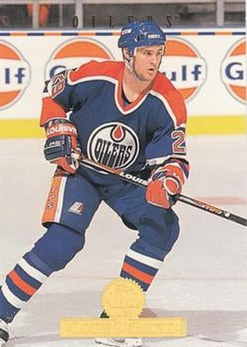 #532 Louie DeBrusk - Edmonton Oilers - 1994-95 Leaf Hockey