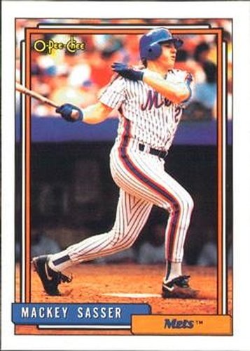 #533 Mackey Sasser - New York Mets - 1992 O-Pee-Chee Baseball