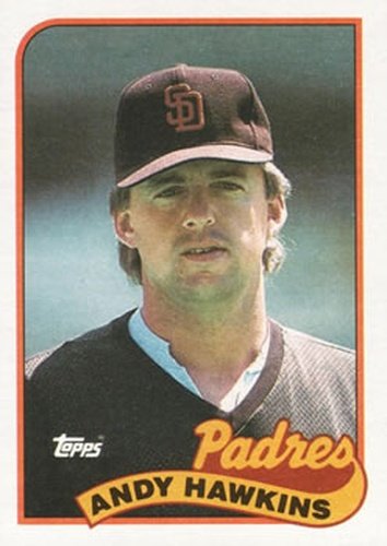 #533 Andy Hawkins - San Diego Padres - 1989 Topps Baseball