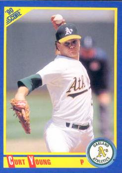 #533 Curt Young - Oakland Athletics - 1990 Score Baseball