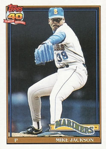 #534 Mike Jackson - Seattle Mariners - 1991 Topps Baseball
