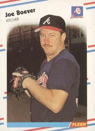 #534 Joe Boever - Atlanta Braves - 1988 Fleer Baseball