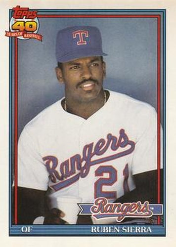 #535 Ruben Sierra - Texas Rangers - 1991 O-Pee-Chee Baseball