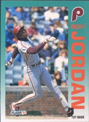 #536 Ricky Jordan - Philadelphia Phillies - 1992 Fleer Baseball