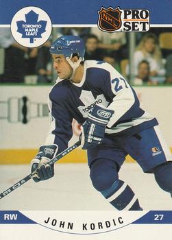 #536 John Kordic - Toronto Maple Leafs - 1990-91 Pro Set Hockey