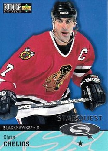 #SQ11 Chris Chelios - Chicago Blackhawks - 1997-98 Collector's Choice Hockey - StarQuest