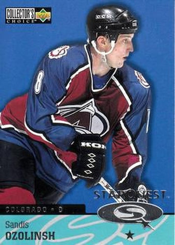 #SQ38 Sandis Ozolinsh - Colorado Avalanche - 1997-98 Collector's Choice Hockey - StarQuest