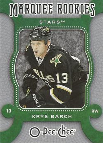 #537 Krys Barch - Dallas Stars - 2007-08 O-Pee-Chee Hockey