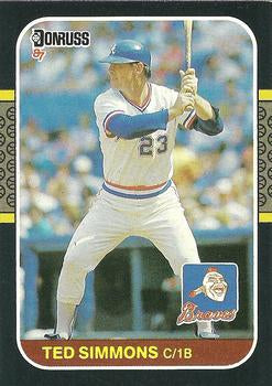 #537 Ted Simmons - Atlanta Braves - 1987 Donruss Baseball