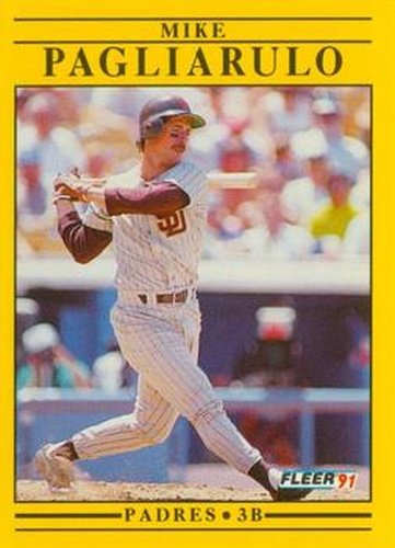 #537 Mike Pagliarulo - San Diego Padres - 1991 Fleer Baseball