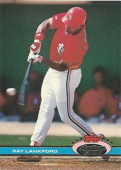 #537 Ray Lankford - St. Louis Cardinals - 1991 Stadium Club Baseball