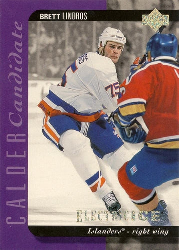 #537 Brett Lindros - New York Islanders - 1994-95 Upper Deck Hockey - Electric Ice