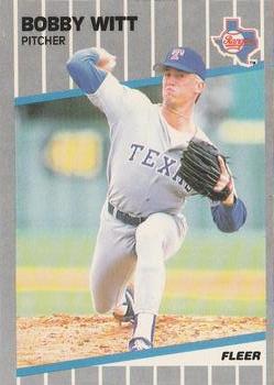 #537 Bobby Witt - Texas Rangers - 1989 Fleer Baseball