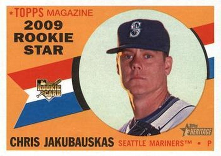 #538 Chris Jakubauskas - Seattle Mariners - 2009 Topps Heritage Baseball