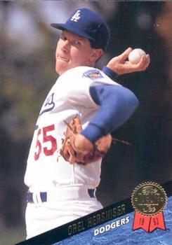 #53 Orel Hershiser - Los Angeles Dodgers - 1993 Leaf Baseball