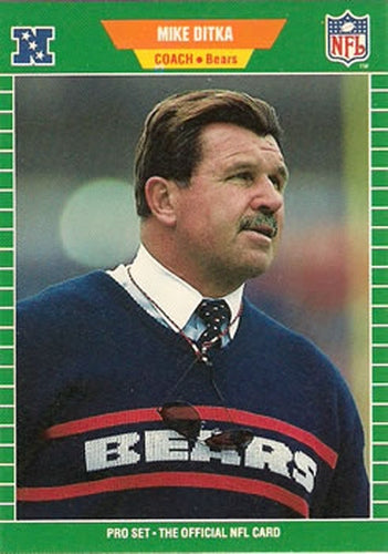 #53 Mike Ditka - Chicago Bears - 1989 Pro Set Football