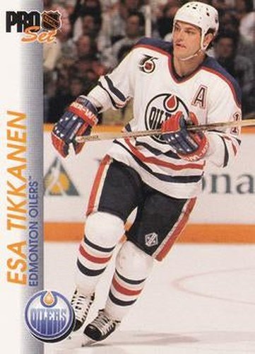 #53 Esa Tikkanen - Edmonton Oilers - 1992-93 Pro Set Hockey
